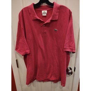 Lacoste Mens Polo Shirt 8 Pink 3XL Short Sleeve Pique Classic Logo French